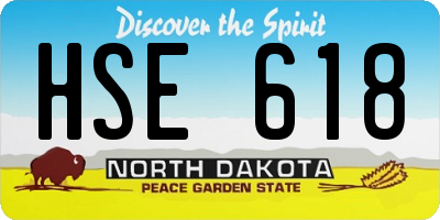 ND license plate HSE618