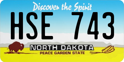 ND license plate HSE743