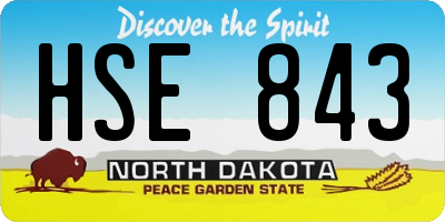 ND license plate HSE843