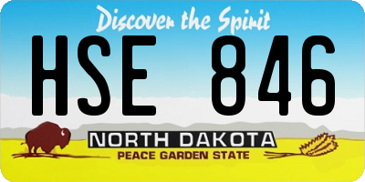 ND license plate HSE846