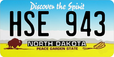ND license plate HSE943
