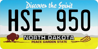 ND license plate HSE950