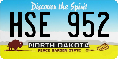ND license plate HSE952