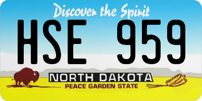 ND license plate HSE959