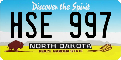 ND license plate HSE997