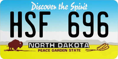 ND license plate HSF696