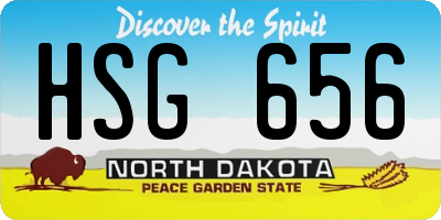 ND license plate HSG656