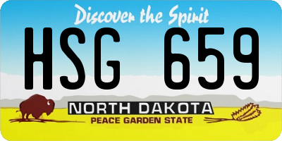 ND license plate HSG659