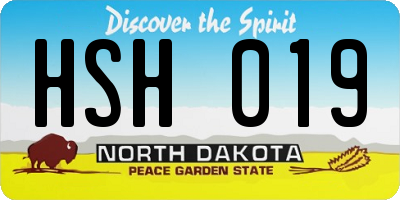 ND license plate HSH019