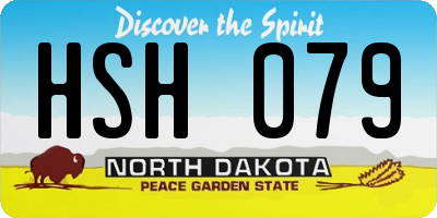 ND license plate HSH079