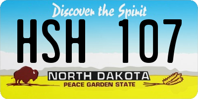 ND license plate HSH107