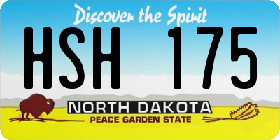 ND license plate HSH175