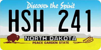 ND license plate HSH241