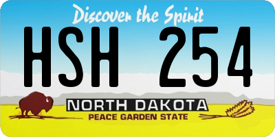 ND license plate HSH254