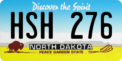 ND license plate HSH276