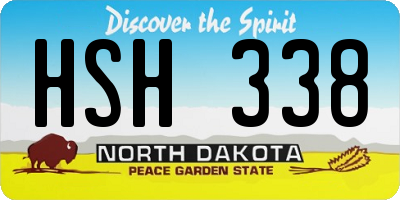 ND license plate HSH338