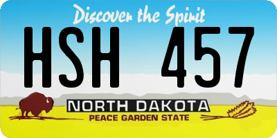 ND license plate HSH457