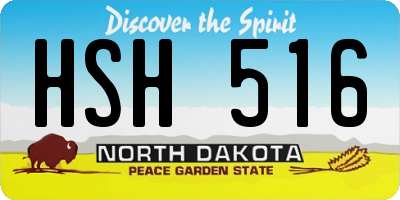 ND license plate HSH516