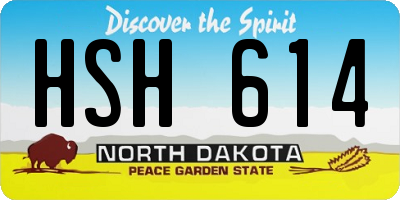 ND license plate HSH614