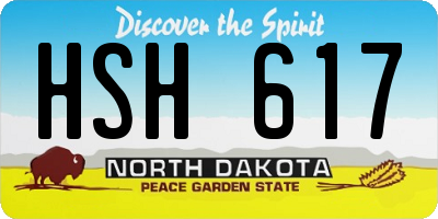 ND license plate HSH617