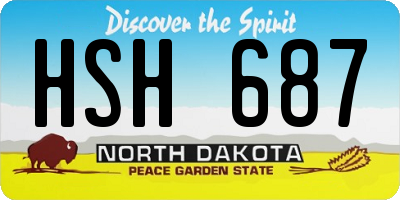 ND license plate HSH687