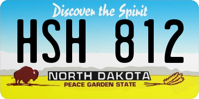 ND license plate HSH812