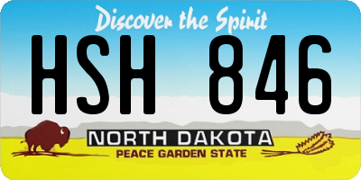 ND license plate HSH846