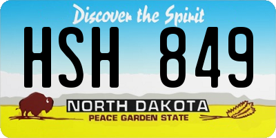 ND license plate HSH849