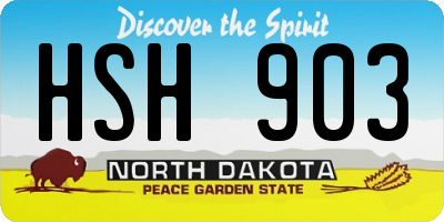 ND license plate HSH903