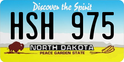 ND license plate HSH975