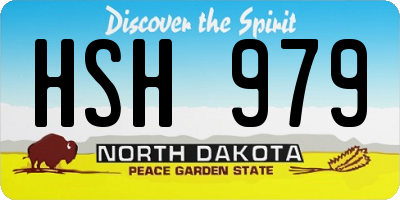 ND license plate HSH979