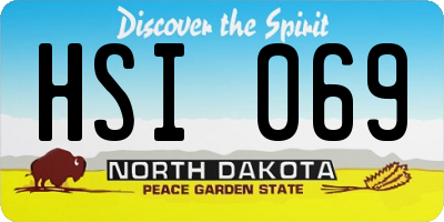 ND license plate HSI069