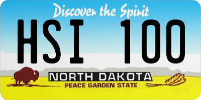 ND license plate HSI100