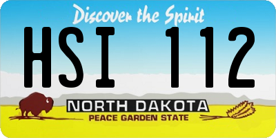 ND license plate HSI112