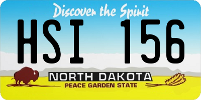 ND license plate HSI156