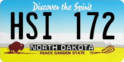 ND license plate HSI172