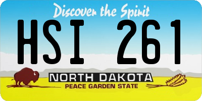 ND license plate HSI261