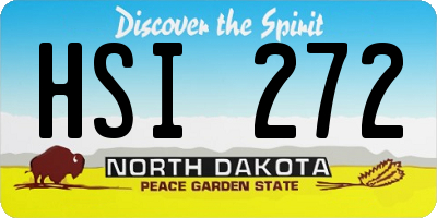 ND license plate HSI272
