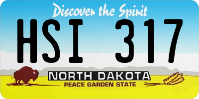 ND license plate HSI317