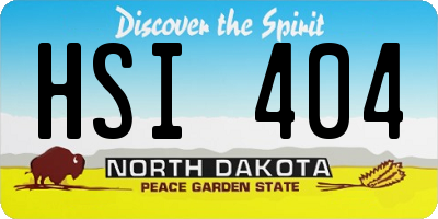 ND license plate HSI404
