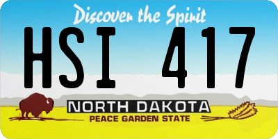 ND license plate HSI417