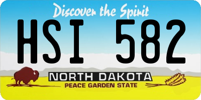 ND license plate HSI582