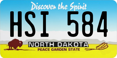 ND license plate HSI584