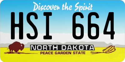 ND license plate HSI664