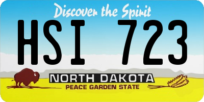 ND license plate HSI723