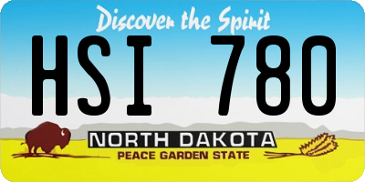 ND license plate HSI780