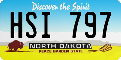 ND license plate HSI797