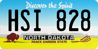 ND license plate HSI828