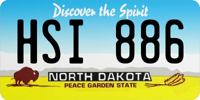 ND license plate HSI886