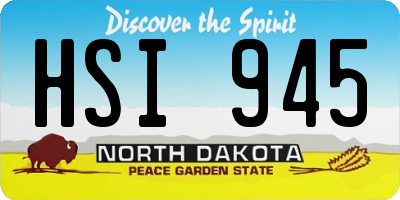 ND license plate HSI945